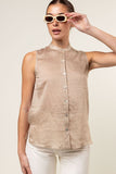 BLUSA ABOTONADA SIN MANGA