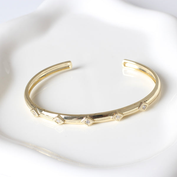 BRAZALETE ROMBOS ZIRCONIAS